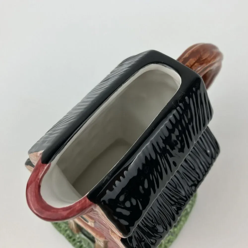 Warren Kimble Sakura Red Barns | Hand Painted Ceramic Salt & Pepper Full Set VTG